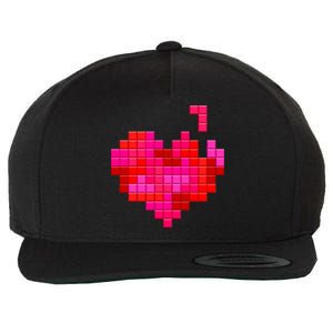 Valentine's Day Retro Video Game Heart Puzzle Wool Snapback Cap