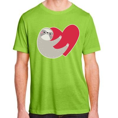 Valentines Day Sloth Heart Adult ChromaSoft Performance T-Shirt