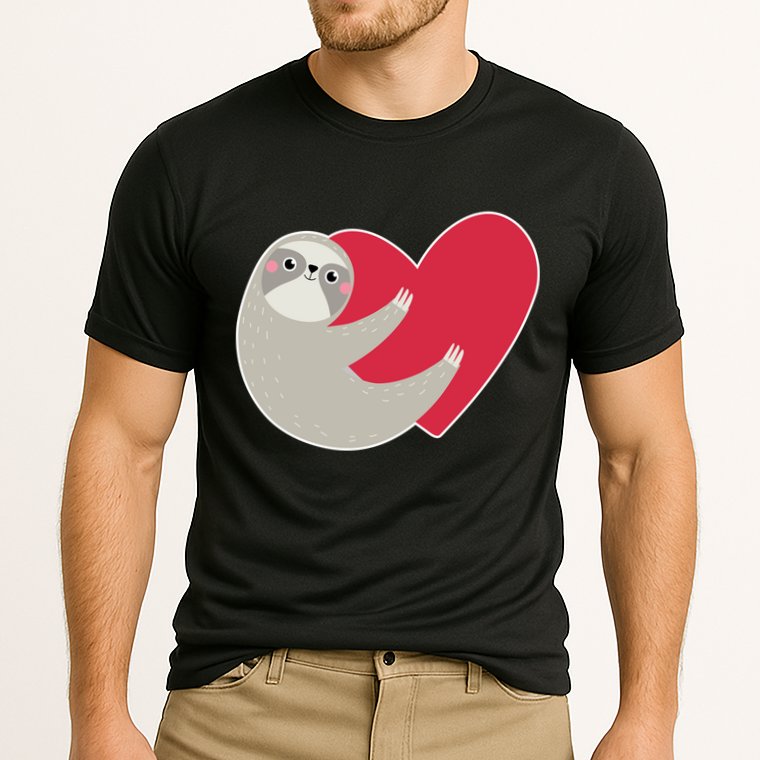 Valentines Day Sloth Heart Performance Shirt