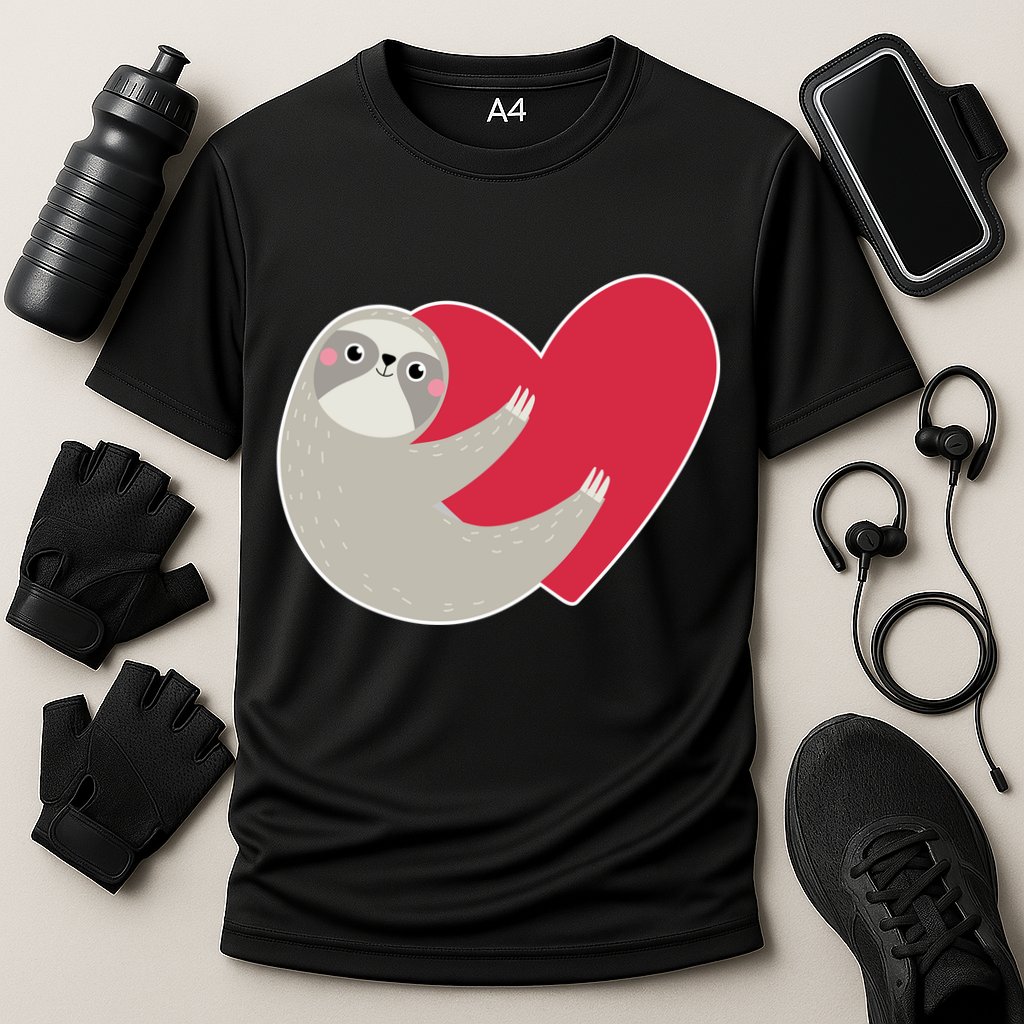 Valentines Day Sloth Heart Performance Shirt