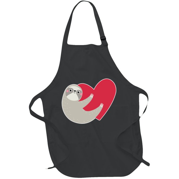 Valentines Day Sloth Heart Apron