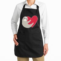 Valentines Day Sloth Heart Apron