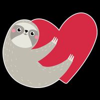 Valentines Day Sloth Heart Apron