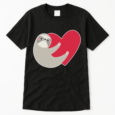 Valentines Day Sloth Heart Tall T-Shirt