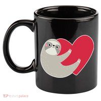 Valentines Day Sloth Heart 11oz C Handle Ceramic Mug