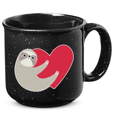Valentines Day Sloth Heart 15oz Campfire Ceramic Mug