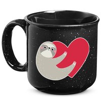 Valentines Day Sloth Heart 15oz Campfire Ceramic Mug