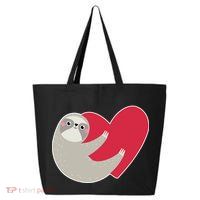 Valentines Day Sloth Heart 25L Jumbo Tote