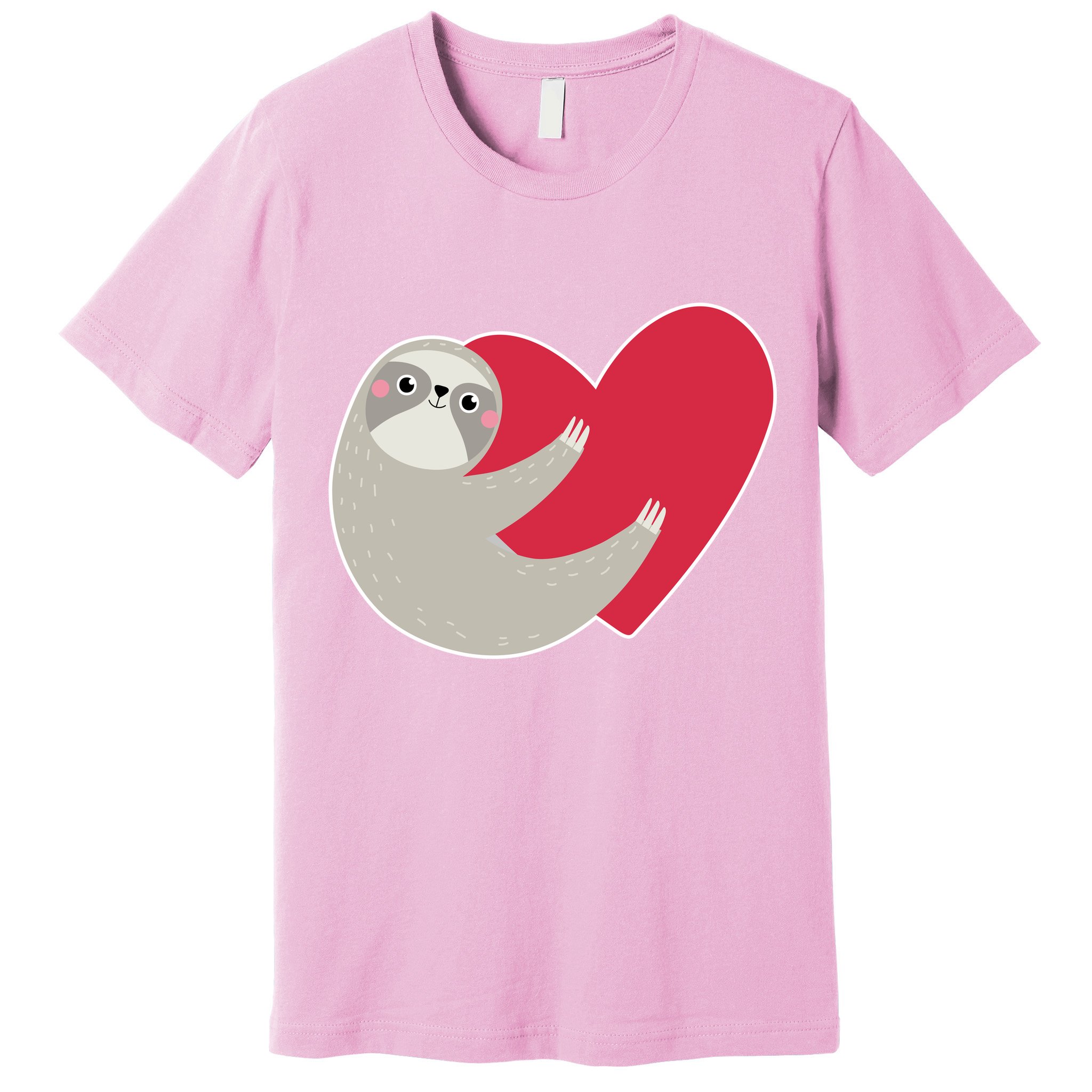 Valentines Day Sloth Heart Premium T-Shirt