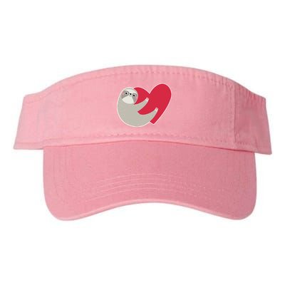 Valentines Day Sloth Heart Visor