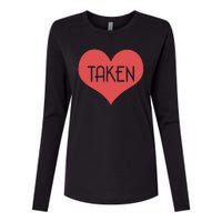 Valentine's Day Taken Heart  Womens Cotton Relaxed Long Sleeve T-Shirt