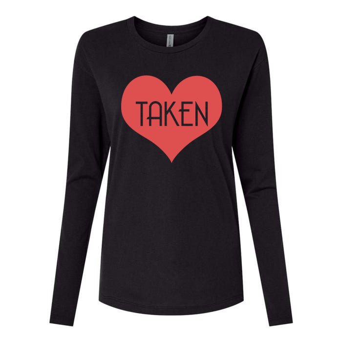 Valentine's Day Taken Heart  Womens Cotton Relaxed Long Sleeve T-Shirt