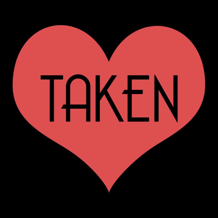 Valentine's Day Taken Heart  Button