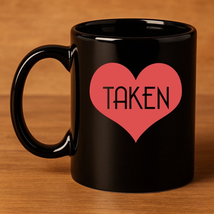 Valentine's Day Taken Heart  11oz C Handle Ceramic Mug