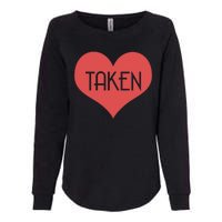 Valentine's Day Taken Heart  Womens California Wash Sweatshirt