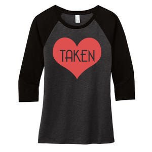 Valentine's Day Taken Heart  Women's Tri-Blend 3/4-Sleeve Raglan Shirt