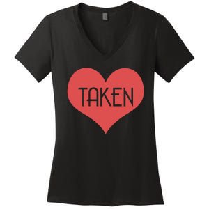 Valentine's Day Taken Heart  Women's V-Neck T-Shirt