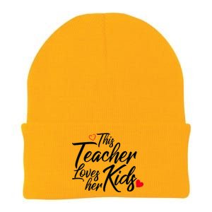 Valentine's Day This Teacher Loves Her Kids Knit Cap Winter Beanie