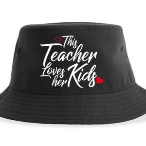 Valentine's Day This Teacher Loves Her Kids Sustainable Bucket Hat