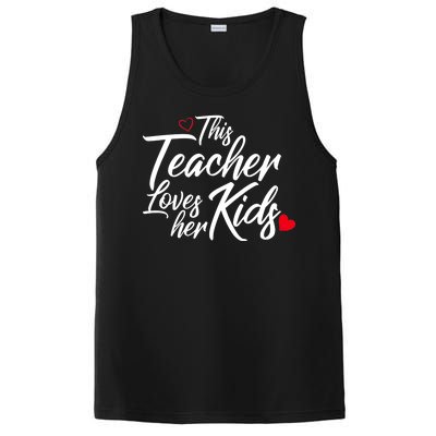 Valentine's Day This Teacher Loves Her Kids PosiCharge Competitor Tank