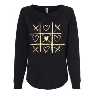 Valentine's Day Tic Tac Toe Love Hearts Womens California Wash Sweatshirt