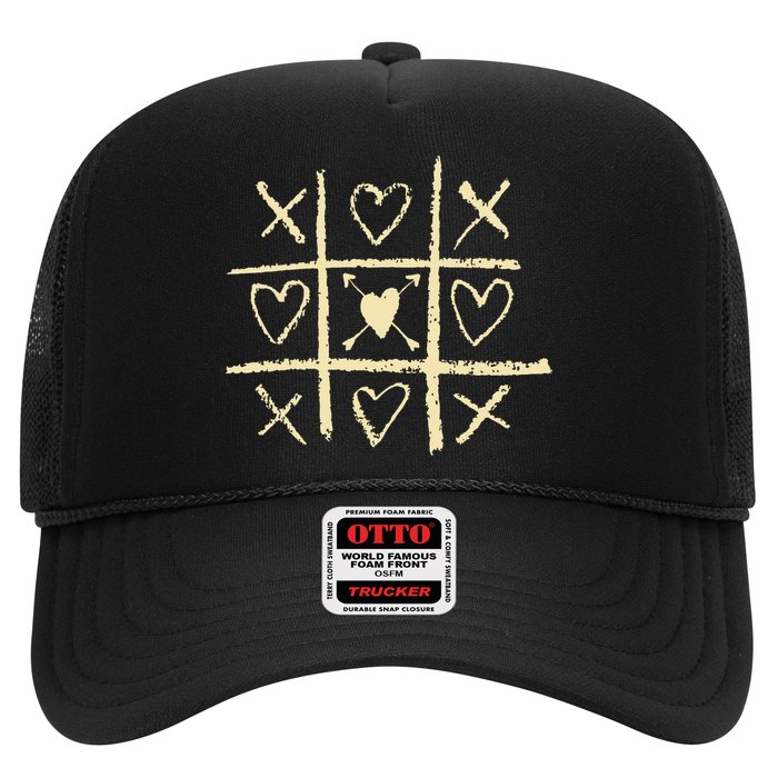 Valentine's Day Tic Tac Toe Love Hearts Trucker Hat