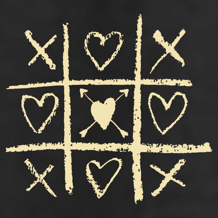 Valentine's Day Tic Tac Toe Love Hearts Trucker Hat