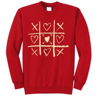 Valentine's Day Tic Tac Toe Love Hearts Sweatshirt