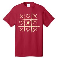 Valentine's Day Tic Tac Toe Love Hearts Tall T-Shirt