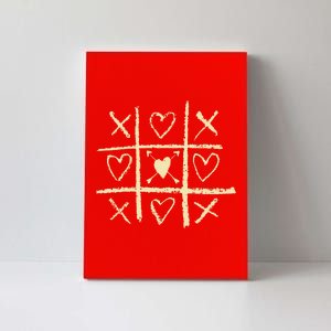 Valentine's Day Tic Tac Toe Love Hearts Canvas