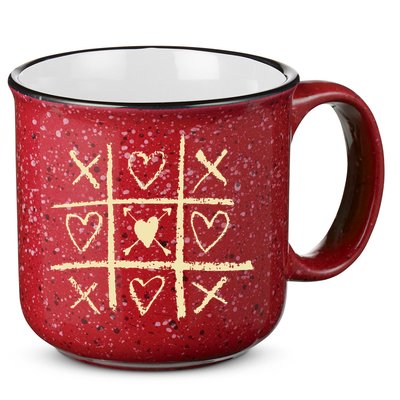 Valentine's Day Tic Tac Toe Love Hearts 15oz Campfire Ceramic Mug