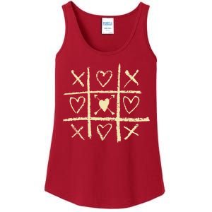 Valentine's Day Tic Tac Toe Love Hearts Ladies Essential Tank