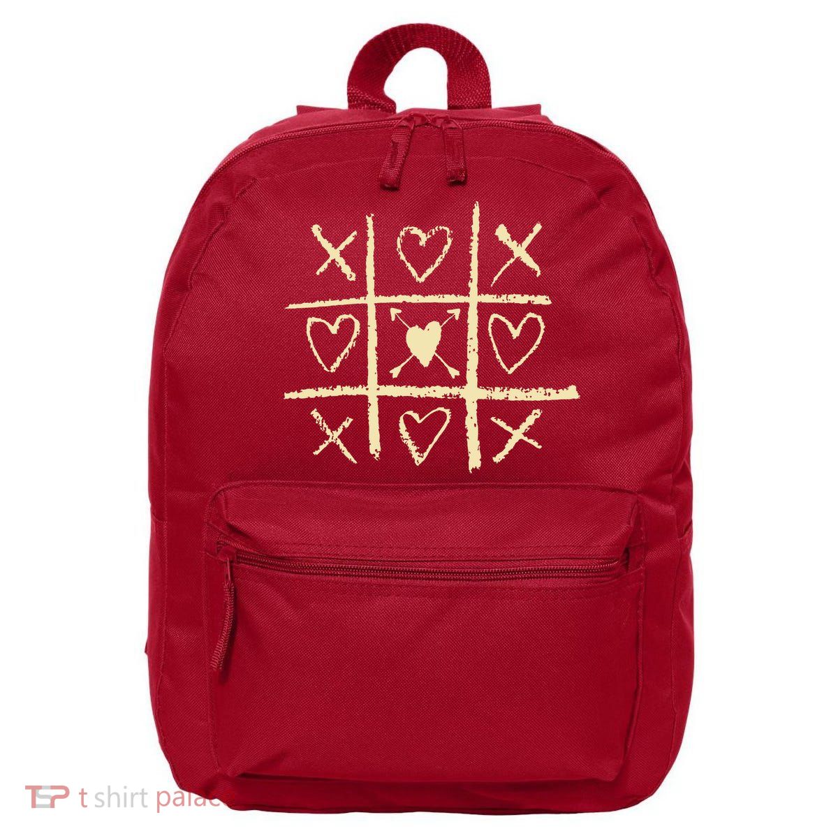 Valentine's Day Tic Tac Toe Love Hearts 16 in Basic Backpack