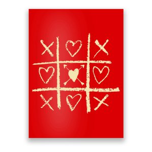 Valentine's Day Tic Tac Toe Love Hearts Poster