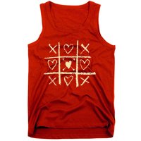 Valentine's Day Tic Tac Toe Love Hearts Tank Top