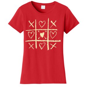 Valentine's Day Tic Tac Toe Love Hearts Women's T-Shirt