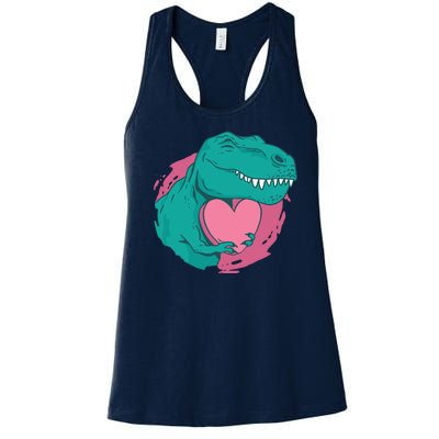 Valentines T-Rex Heart Women's Racerback Tank