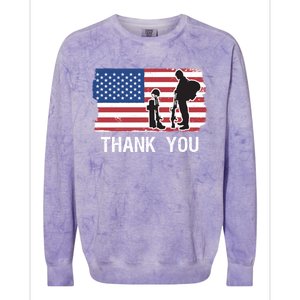 Veteran Appreciation Military Memorial / Honor Remember Usa Cool Gift Colorblast Crewneck Sweatshirt