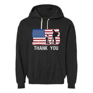 Veteran Appreciation Military Memorial / Honor Remember Usa Cool Gift Garment-Dyed Fleece Hoodie