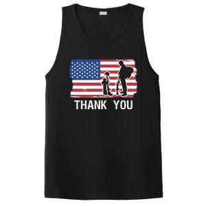 Veteran Appreciation Military Memorial / Honor Remember Usa Cool Gift PosiCharge Competitor Tank