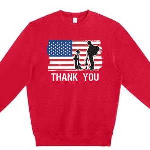 Veteran Appreciation Military Memorial / Honor Remember Usa Cool Gift Premium Crewneck Sweatshirt