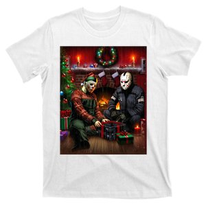 Voorhees And Myers Christmas Horror Christmas T-Shirt