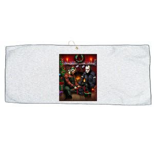 Voorhees And Myers Christmas Horror Christmas Large Microfiber Waffle Golf Towel