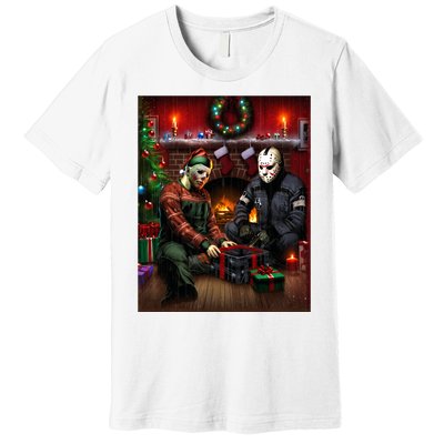 Voorhees And Myers Christmas Horror Christmas Premium T-Shirt