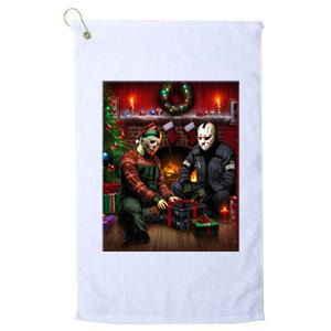 Voorhees And Myers Christmas Horror Christmas Platinum Collection Golf Towel