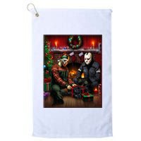 Voorhees And Myers Christmas Horror Christmas Platinum Collection Golf Towel