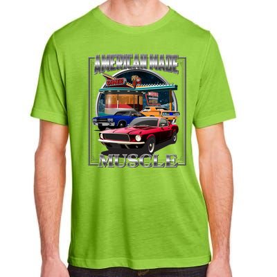 Vintage American Made Muscle Classic Cars And Diner Adult ChromaSoft Performance T-Shirt