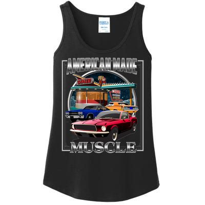 Vintage American Made Muscle Classic Cars And Diner Ladies Essential Tank