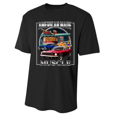 Vintage American Made Muscle Classic Cars And Diner Performance Sprint T-Shirt