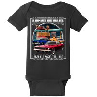 Vintage American Made Muscle Classic Cars And Diner Baby Bodysuit